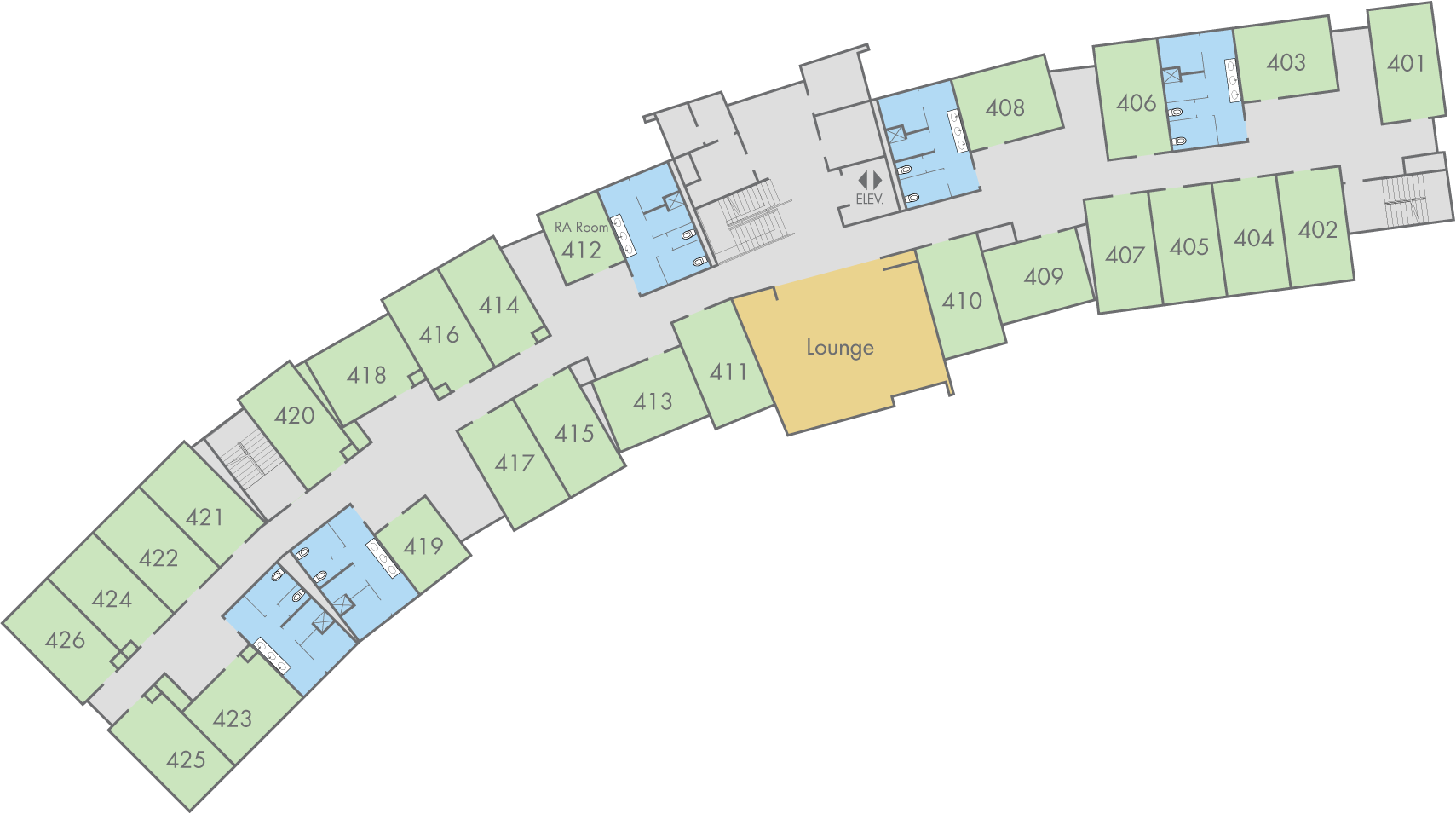 Cottonwood Hall, Fourth Floor