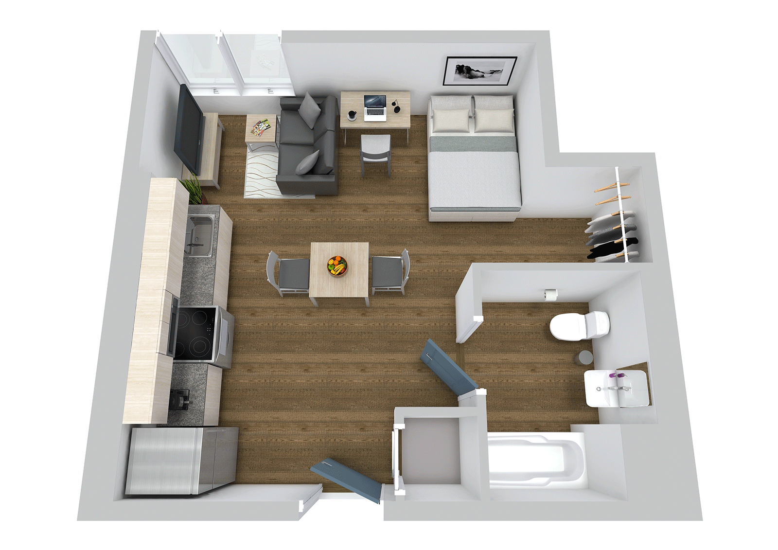 The Green, Studio Bedroom