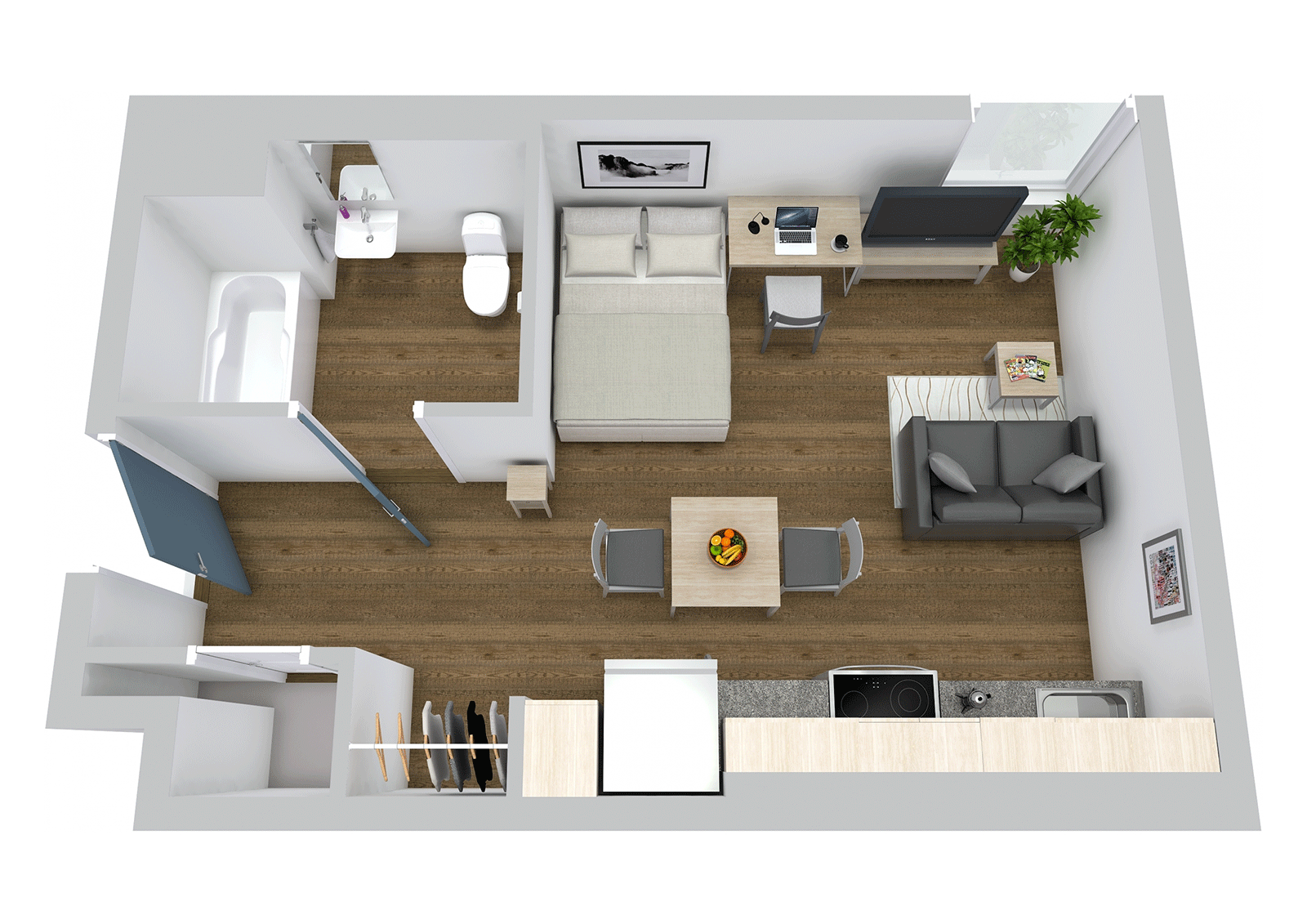 The Green, Studio Bedroom