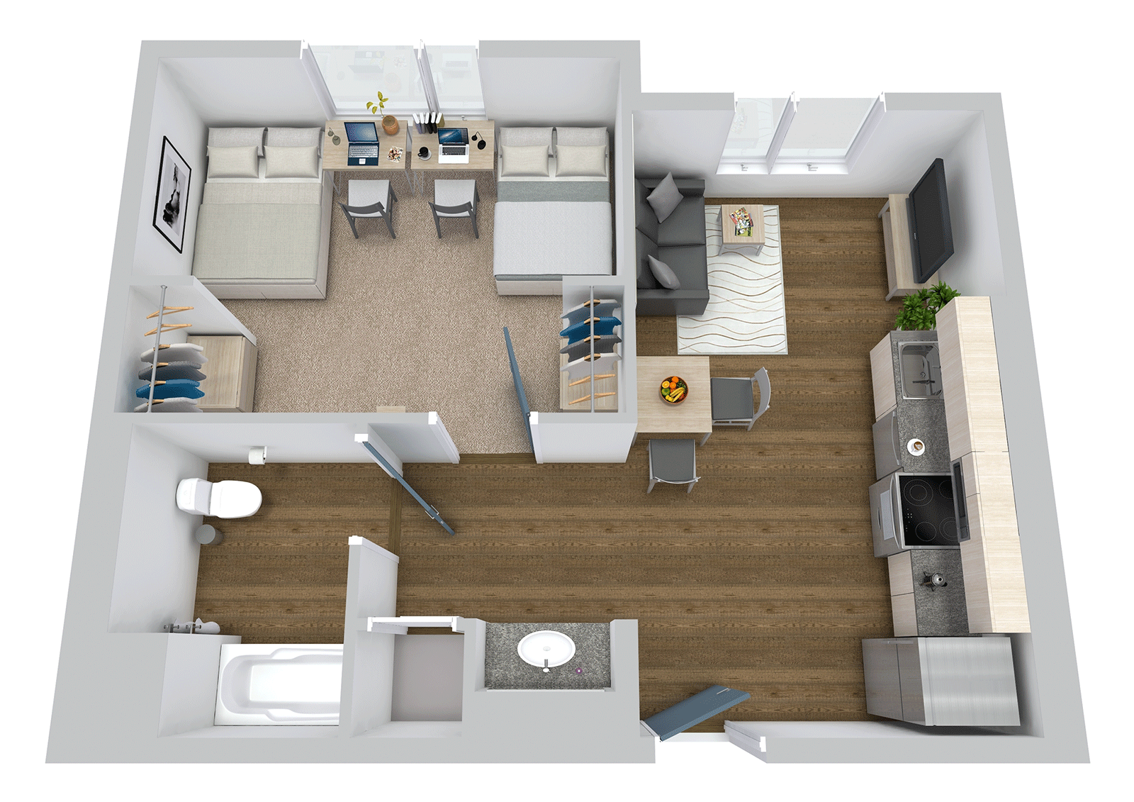 The Green,  1 Bedroom, 1 Bathroom Flat