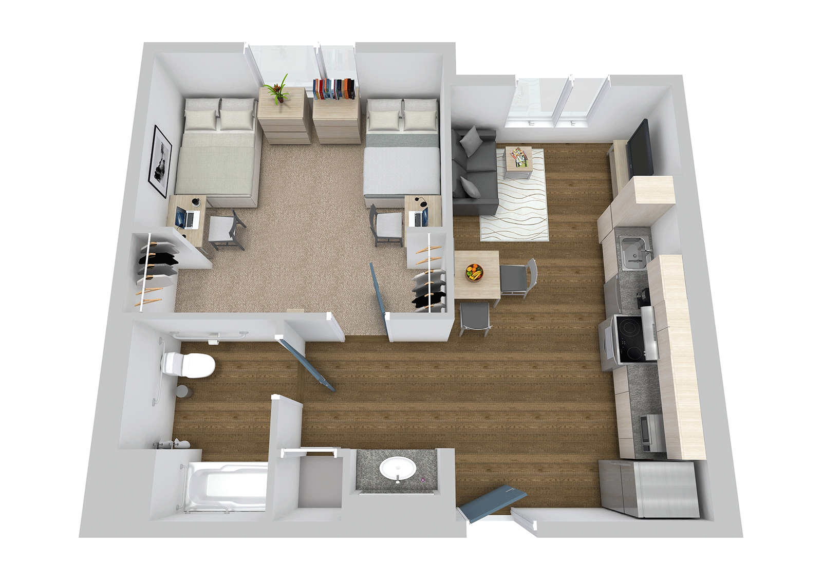 The Green, 1 Bedroom, 1 Bathroom Flat