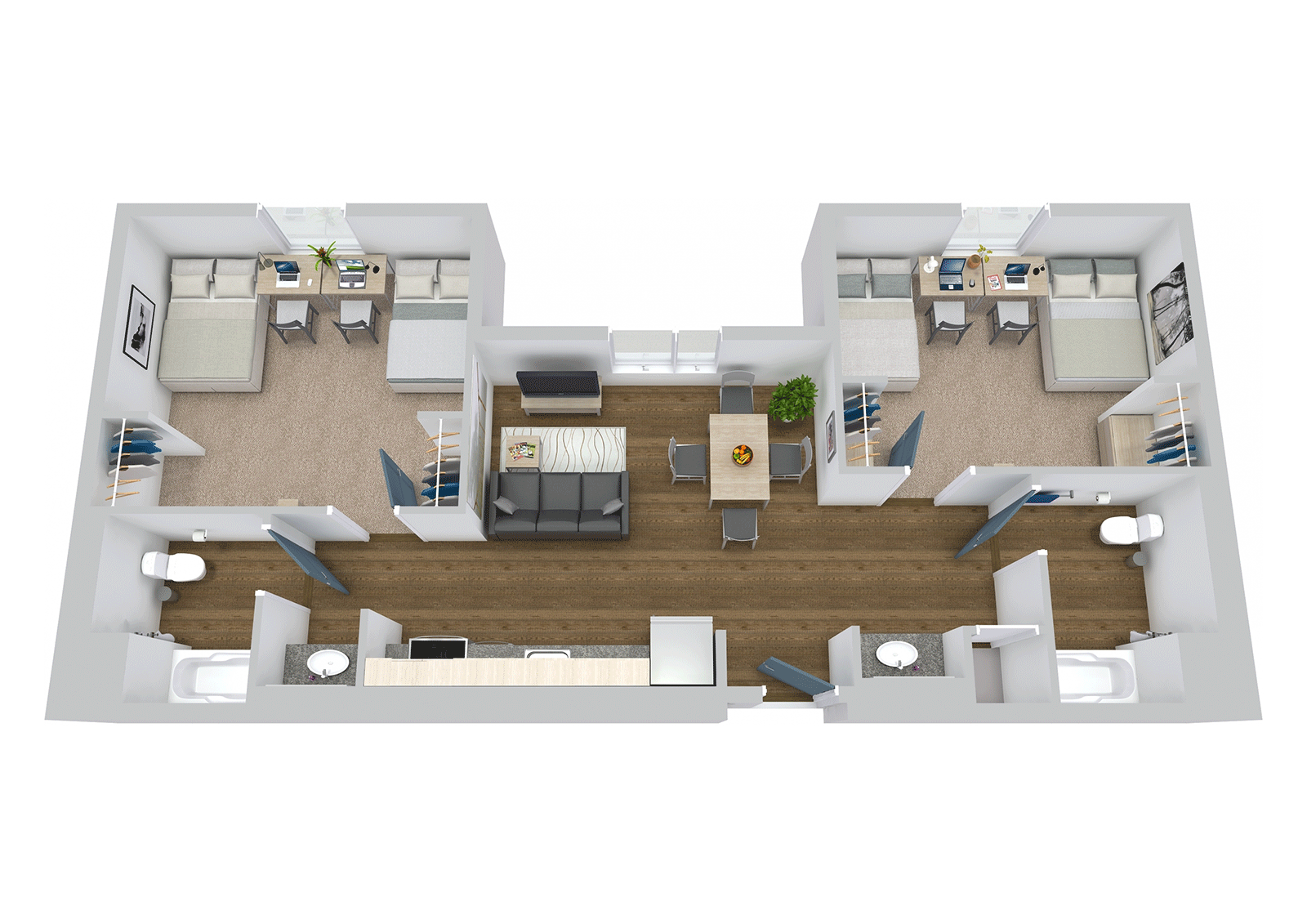 The Green, 2 Bedroom, 2 Bathroom Flat