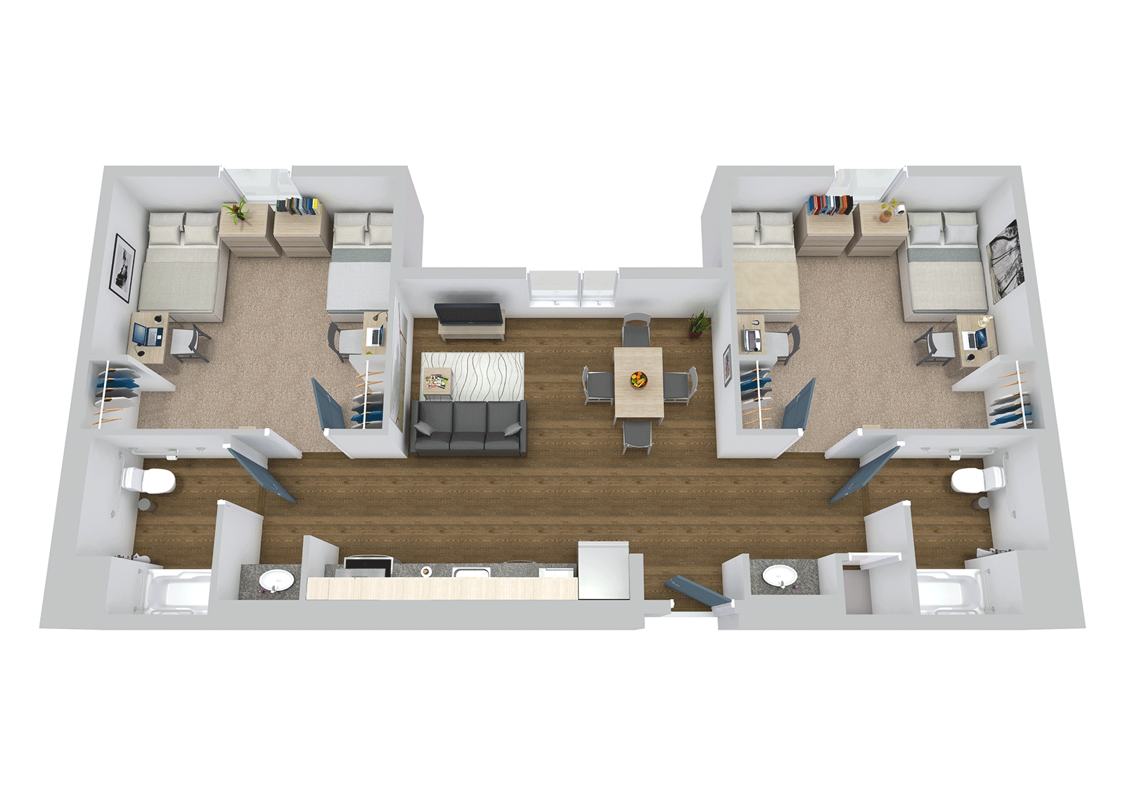The Green, 2 Bedroom, 2 Bathroom Flat
